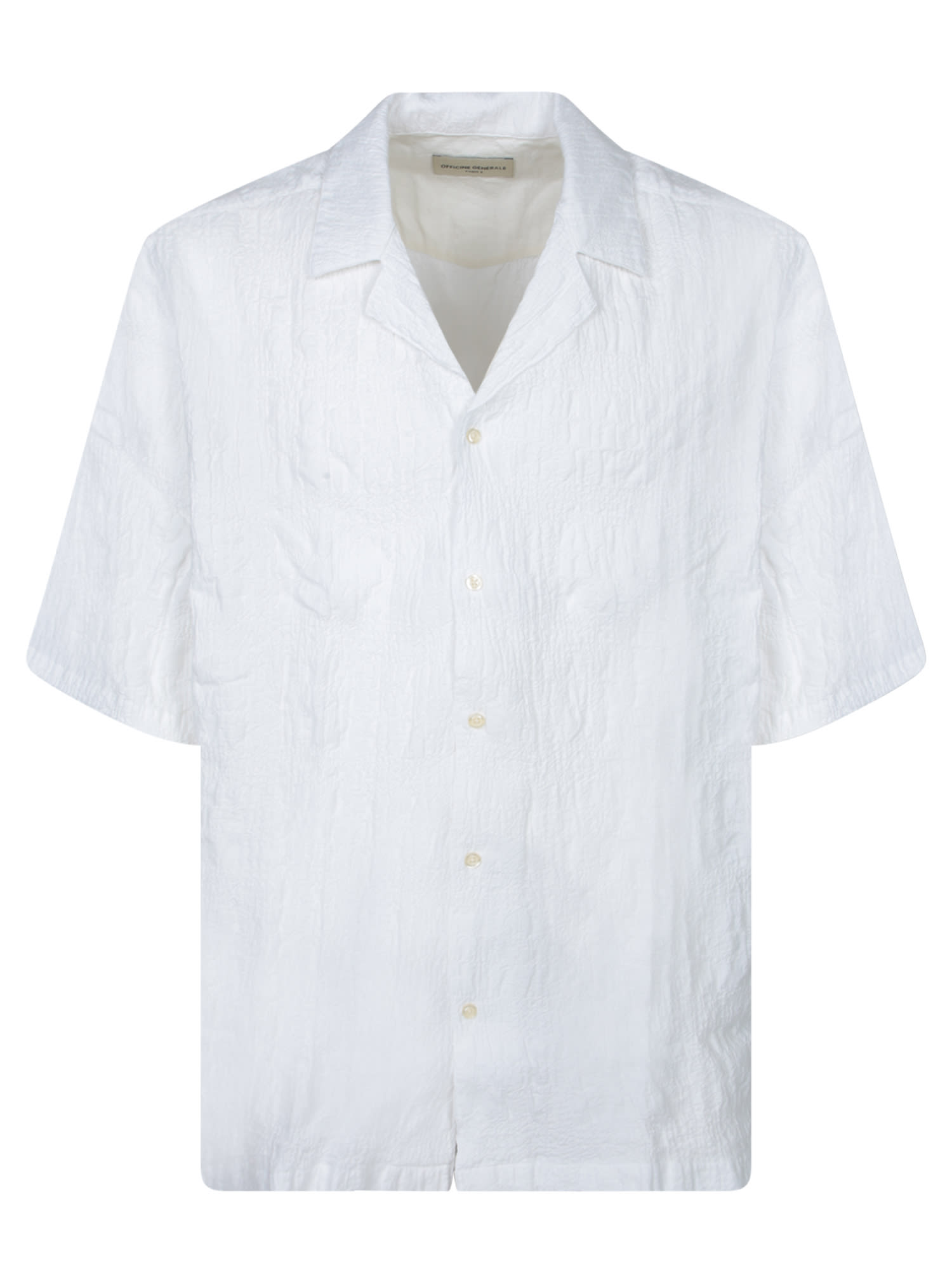 Officine Générale 白色泡泡纱衬衫