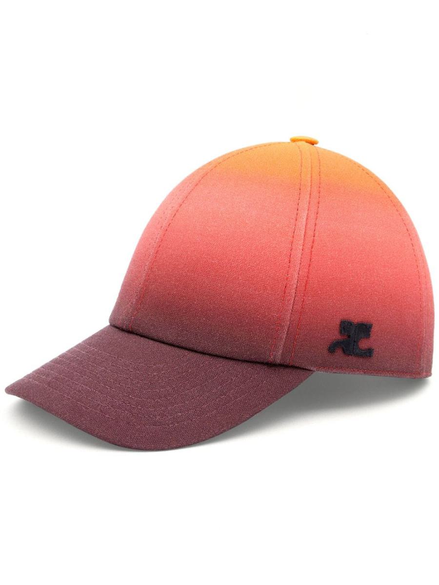 Courrèges 渐变效果棉质帽子