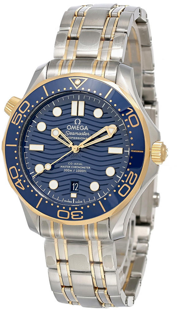 OMEGA Seamaster Blue Dial 18K Yellow Gold 42MM Men's Watch 210.20.42.20.03.001 / 21020422003001