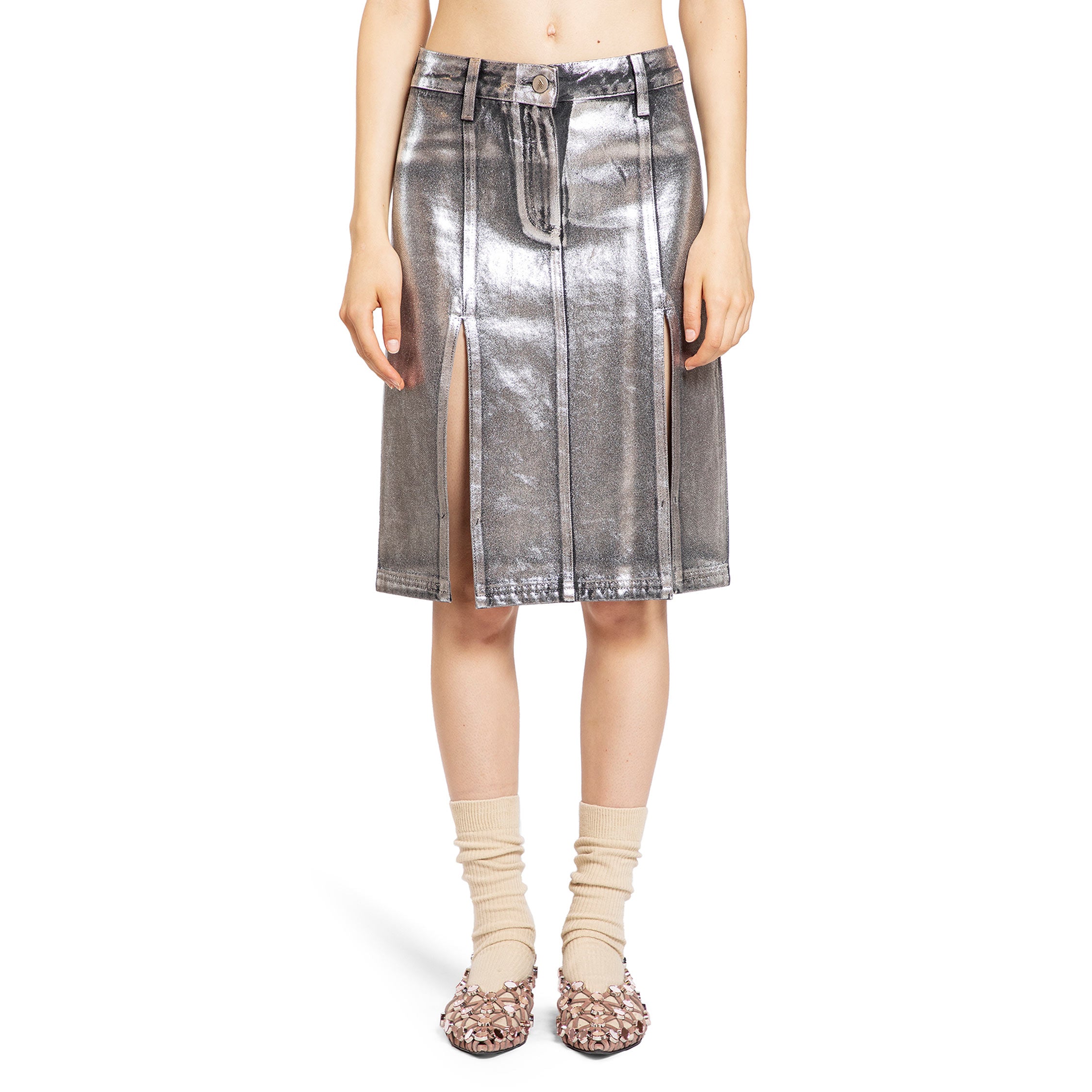 THE ATTICO WOMAN SILVER SKIRTS