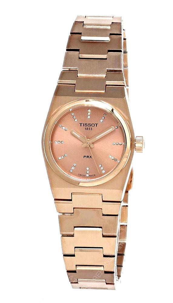 TISSOT T-Classic PRX Diamond 25MM Carnation Gold PVD Women's Watch T137.010.33.506.00 / T1370103350600