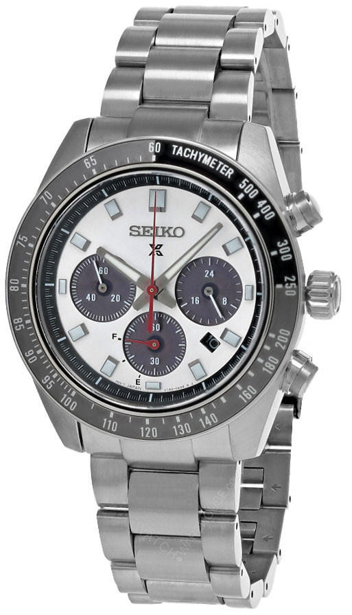 SEIKO Prospex Speedtimer Solar CHRONO 41.4MM Silver Dial Men's Watch SSC911