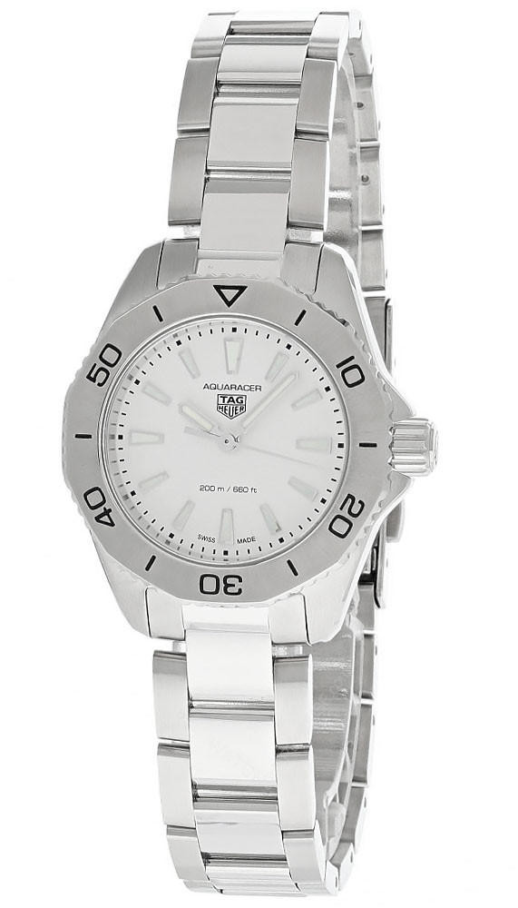 TAG HEUER Aquaracer 30MM QTZ SS Silver Dial Women's Watch WBP1411.BA0622