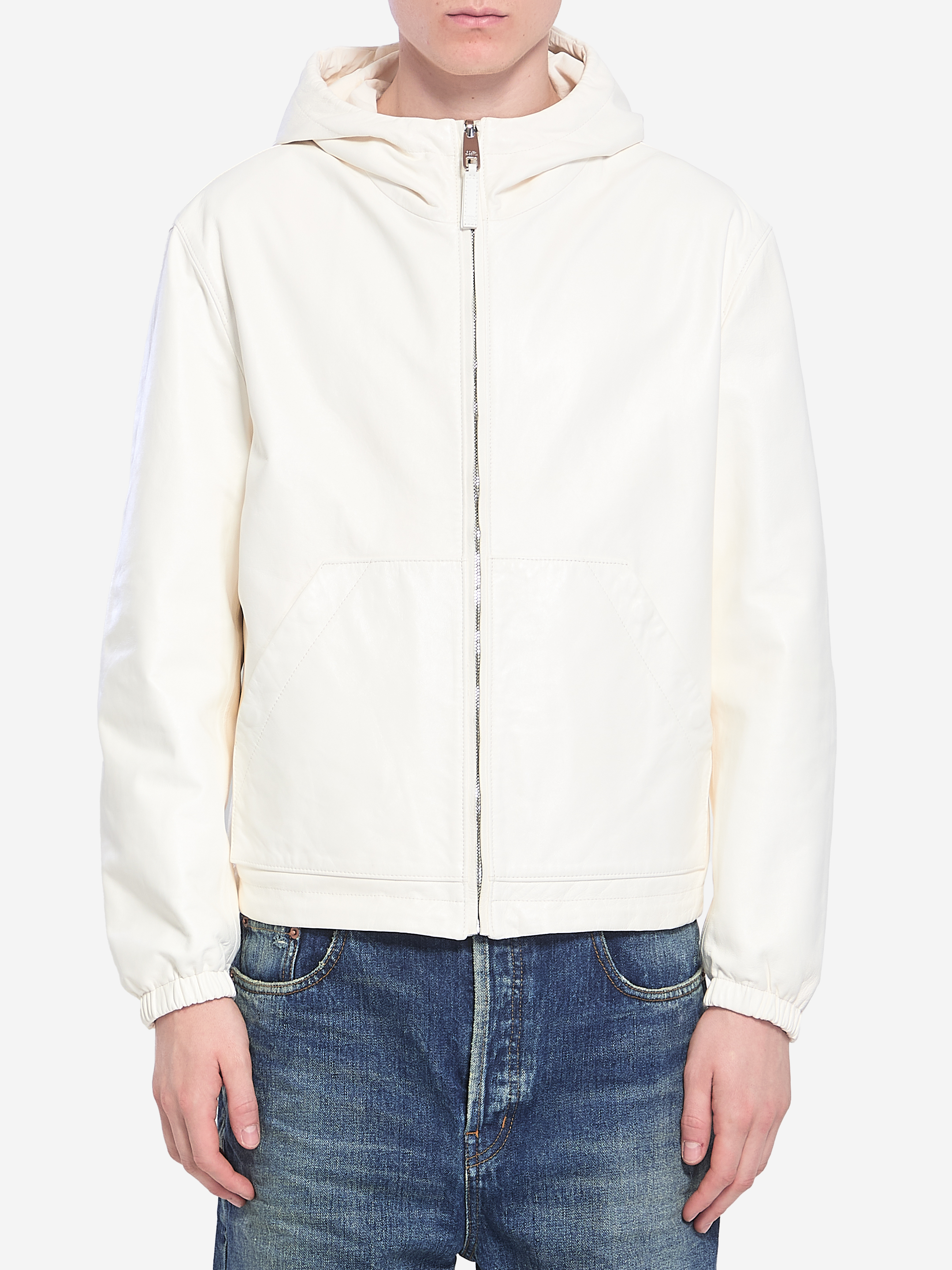 Reversible leather jacket