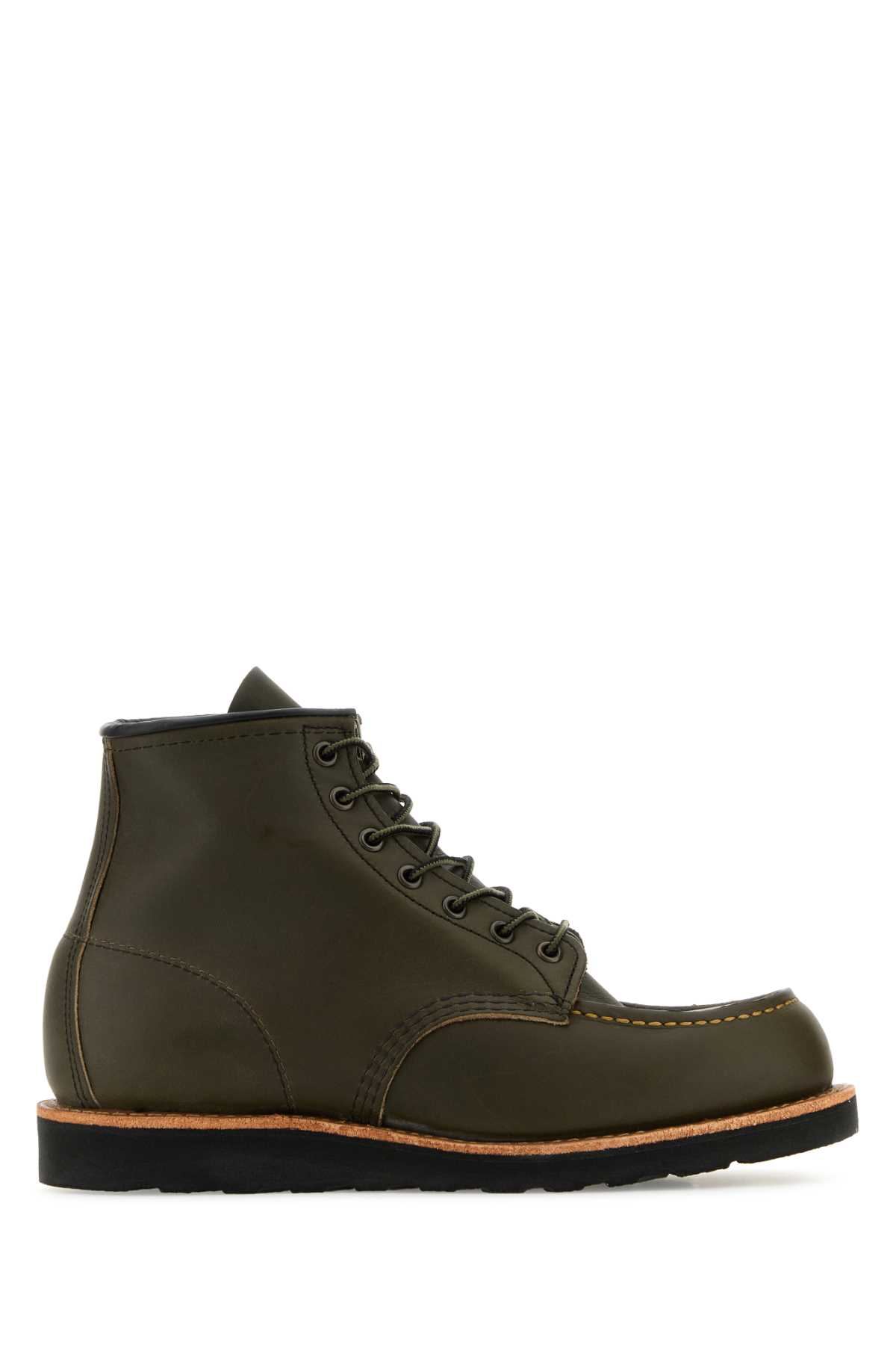 Red Wing 橄榄绿皮革短靴