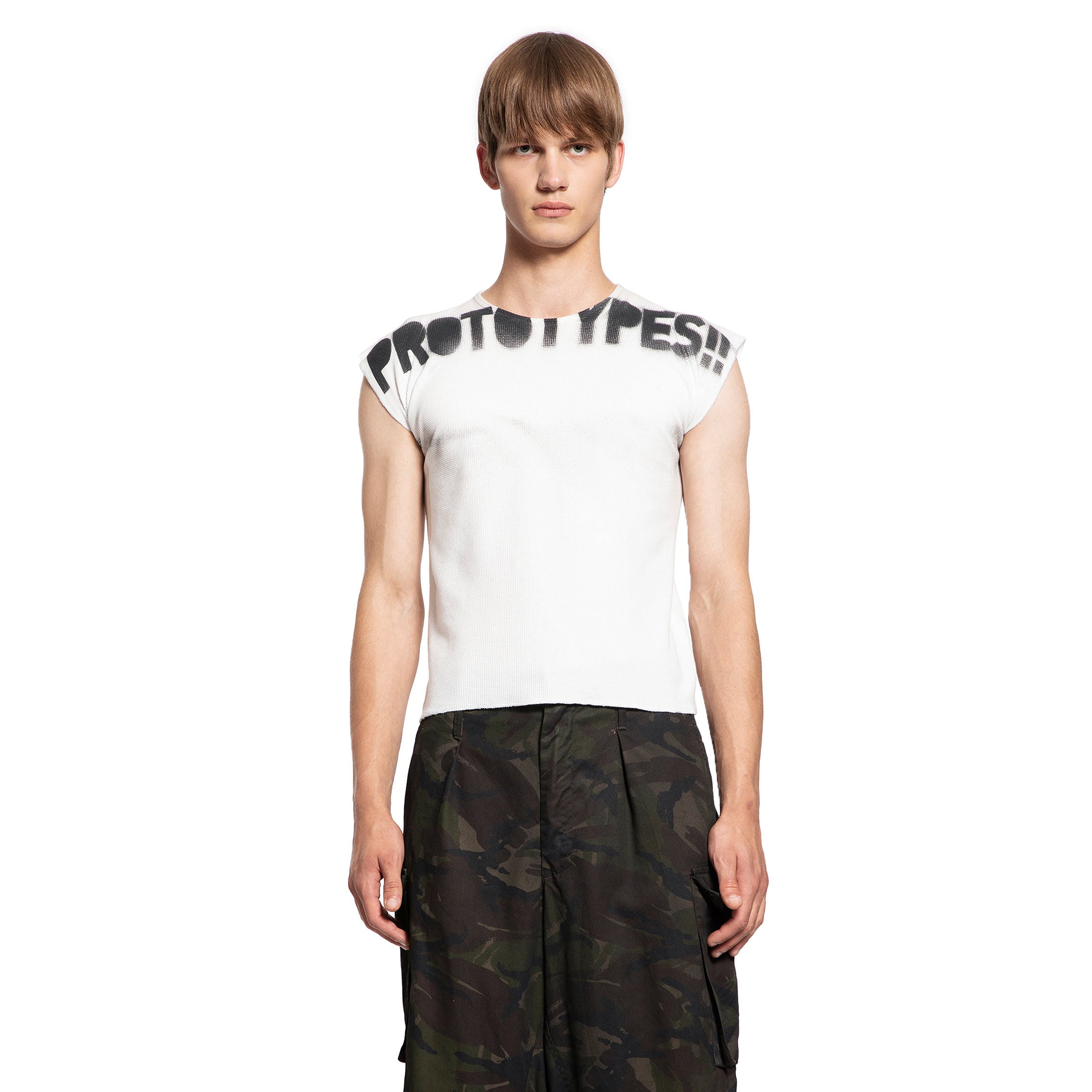 PROTOTYPES MAN WHITE T-SHIRTS & TANK TOPS
