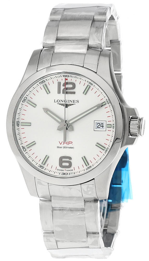 LONGINES Conquest V.H.P. 41MM Silver Dial Men's Watch L3.716.4.76.6 / L37164766