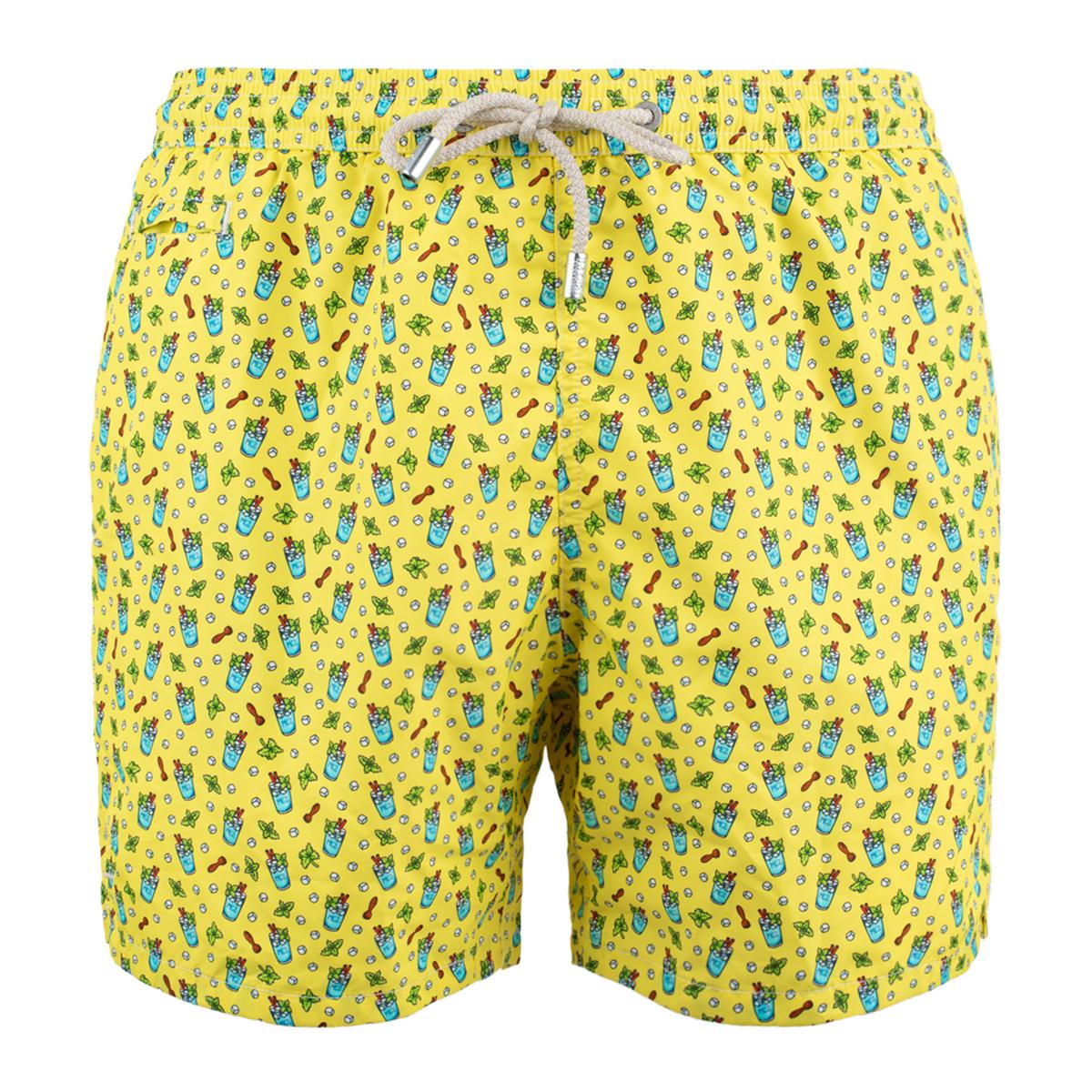 MC2 Saint Barth Lighting Swimsuit In Lightweight Fabric With All Over Mojito Micro-Patterning
