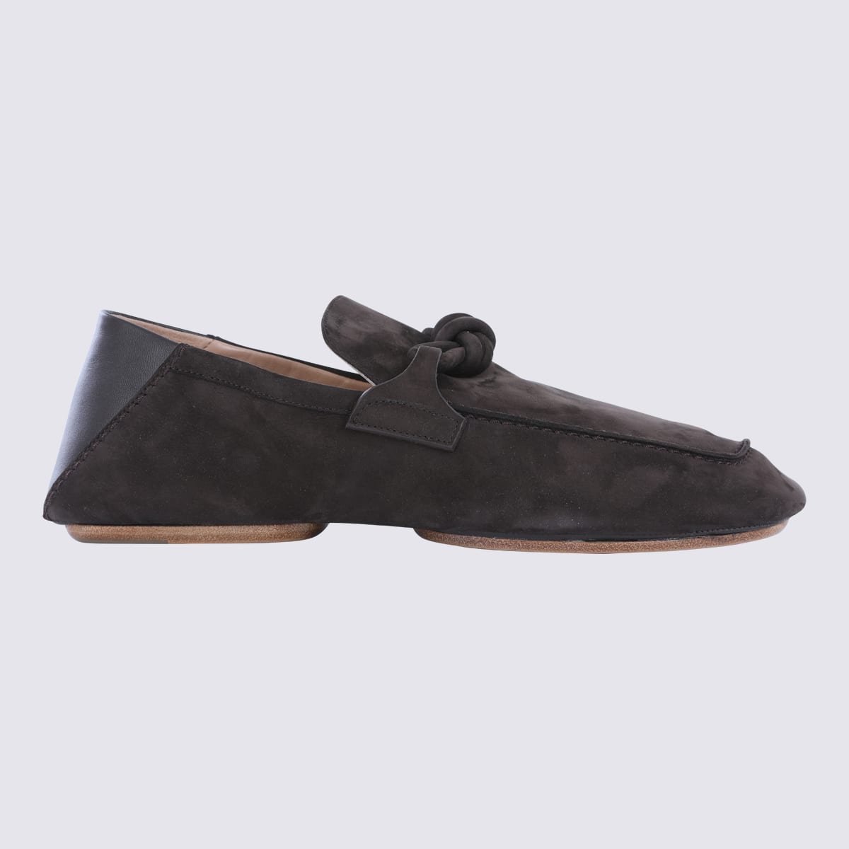 Bottega Veneta Dark Brown Leather Loafers