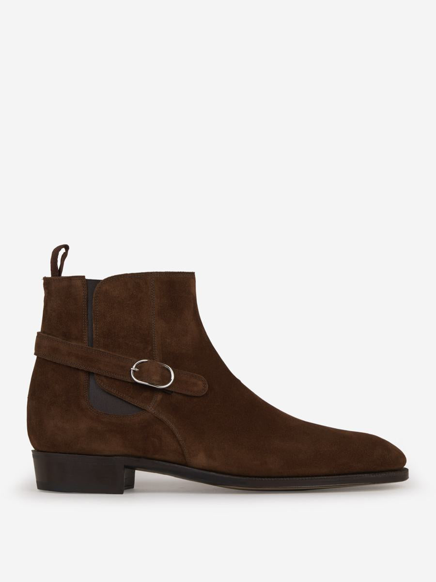 John Lobb 搭扣麂皮靴