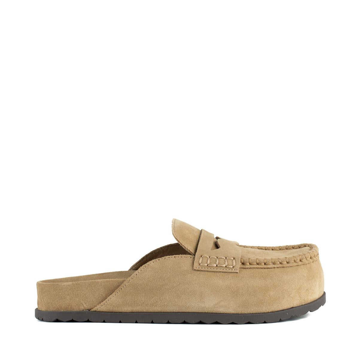 Ash Beige Suede Sabot