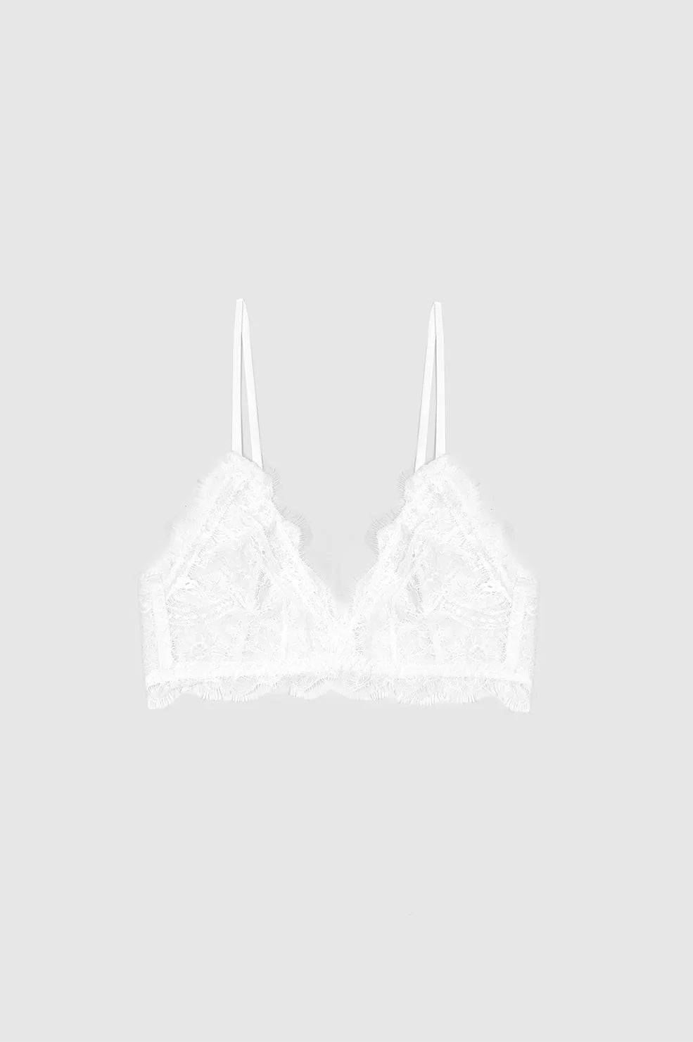 Lace Bra With Trim - Ivory S
