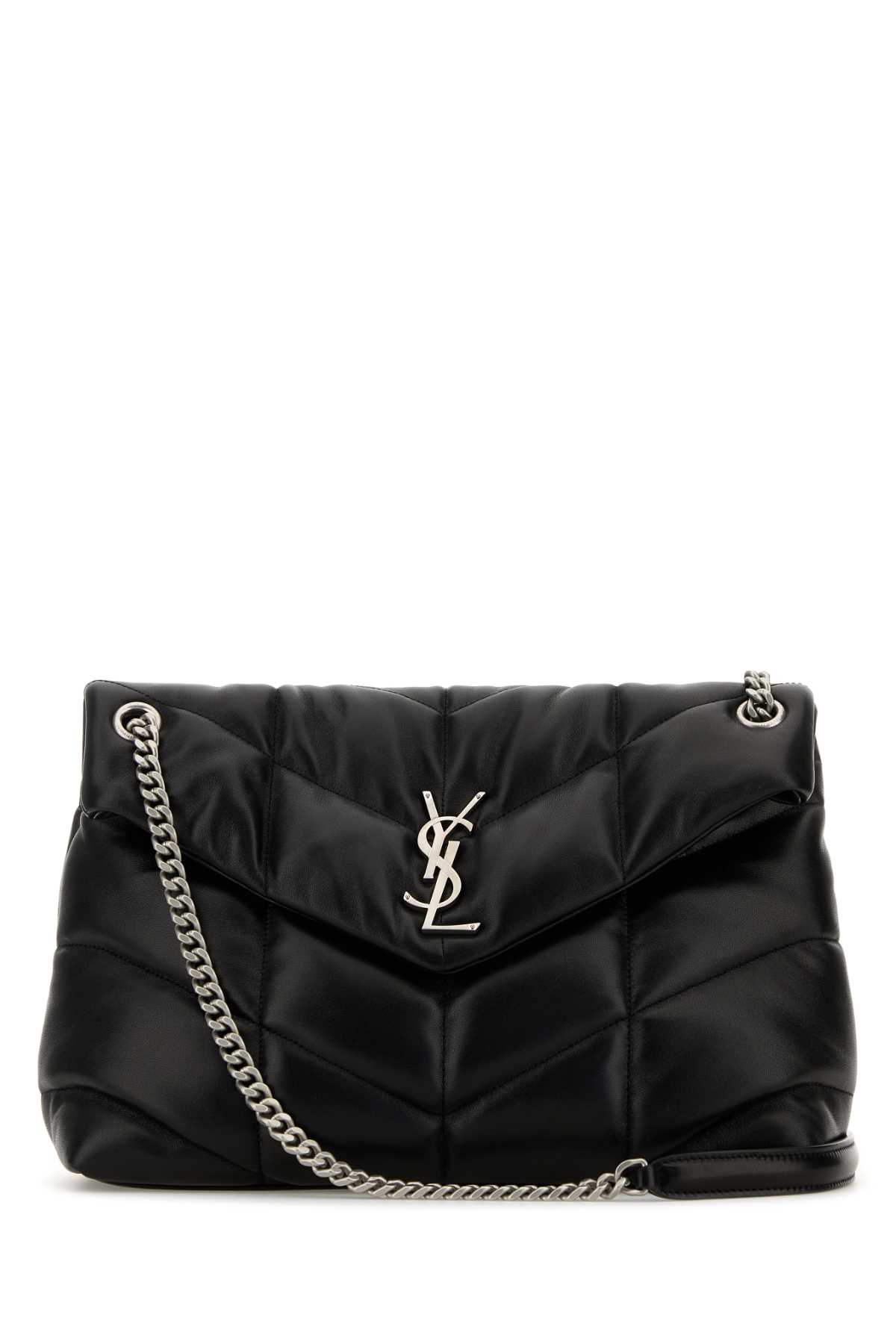 Saint Laurent 黑色纳帕皮中号蓬松单肩包