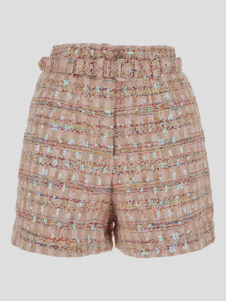 Self-Portrait Sequin Boucle Shorts