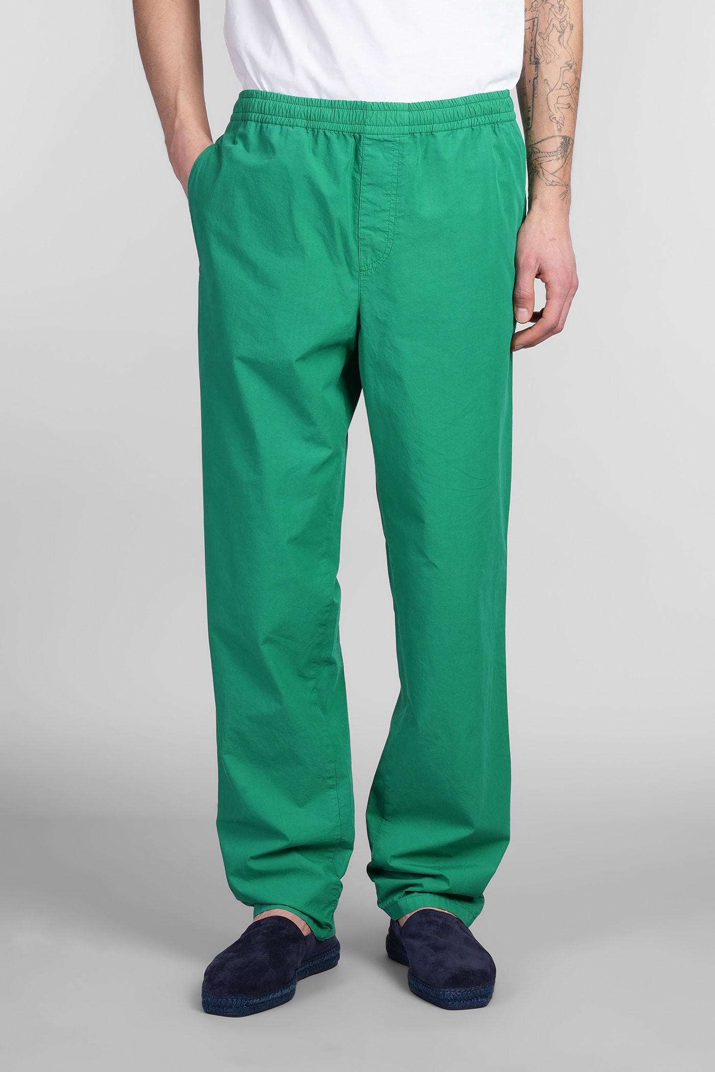 Aspesi Ventura Pants In Green Cotton