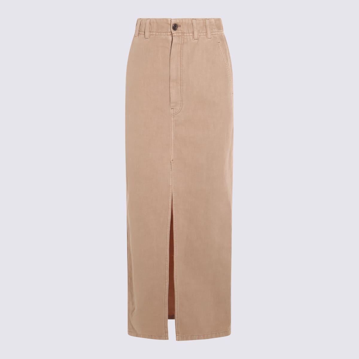 Brunello Cucinelli 棕色棉质半身裙