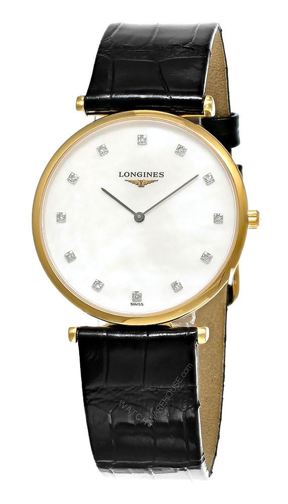 LONGINES La Grande Classique 33MM 12 Diamond MOP Yellow Gold Unisex Watch L4709288B