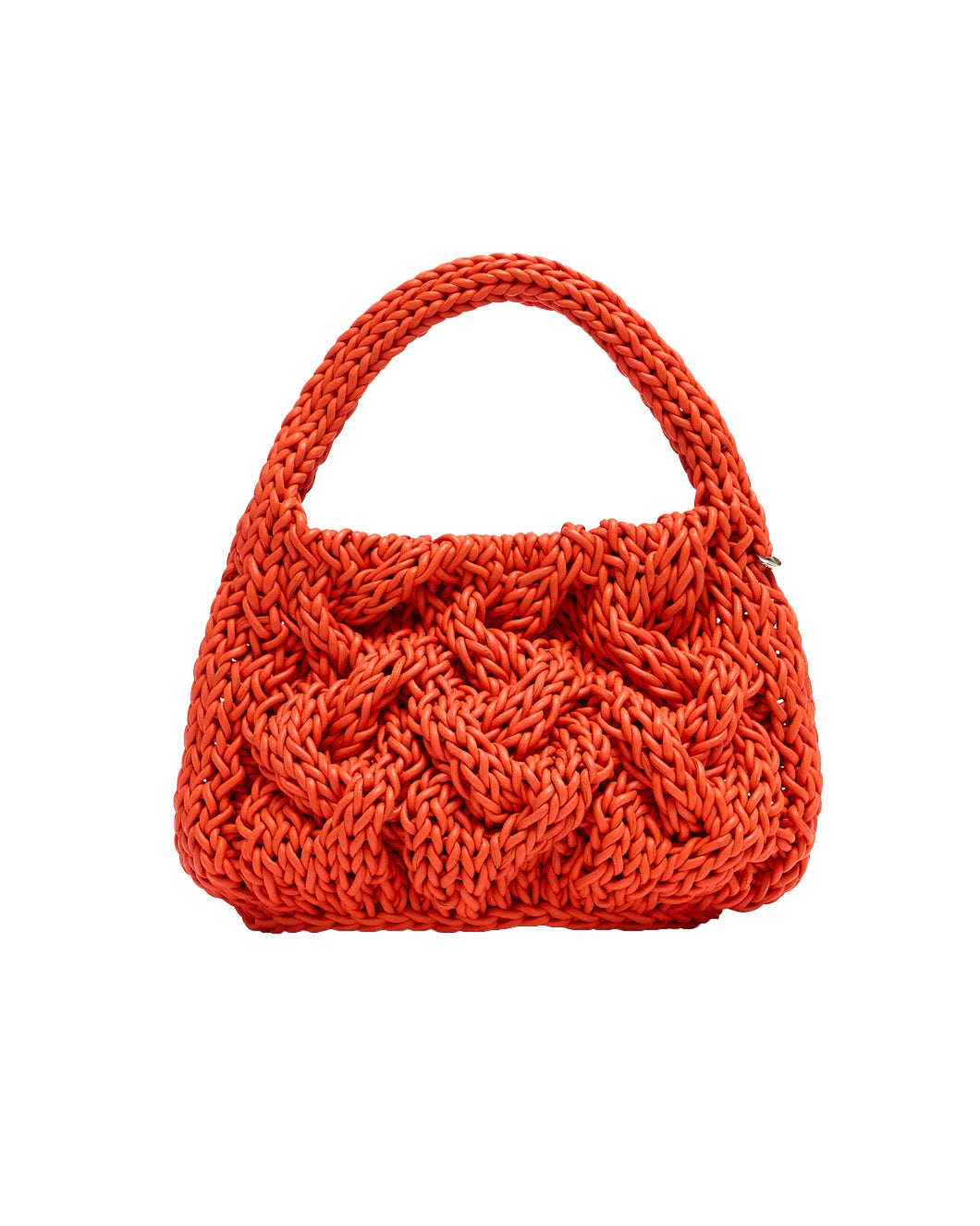 Small Cable Knit Bag Orange