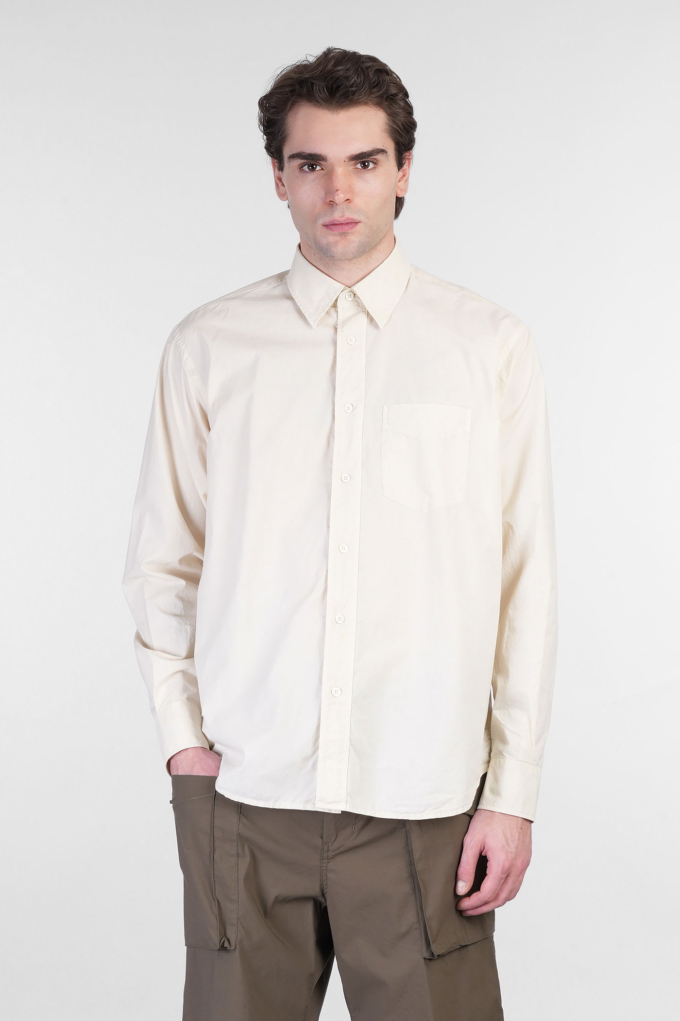 Aspesi Fred Shirt In Beige Cotton