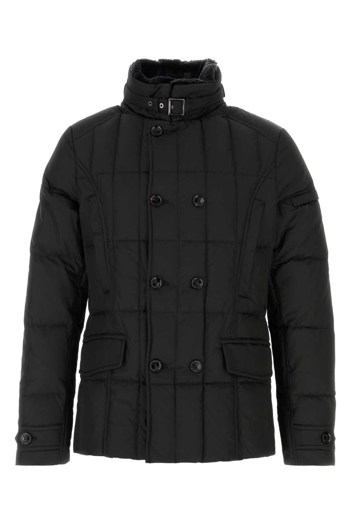 Moorer Black Polyester Siro Down Jacket