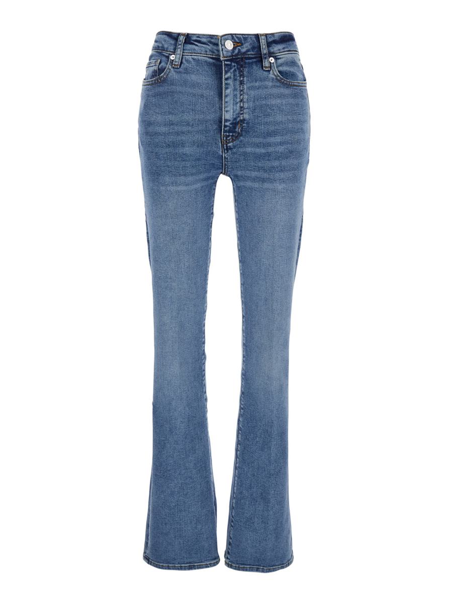 'Le Mini Boot' Blue Jeans With Flared Leg In Cotton Blend Woman