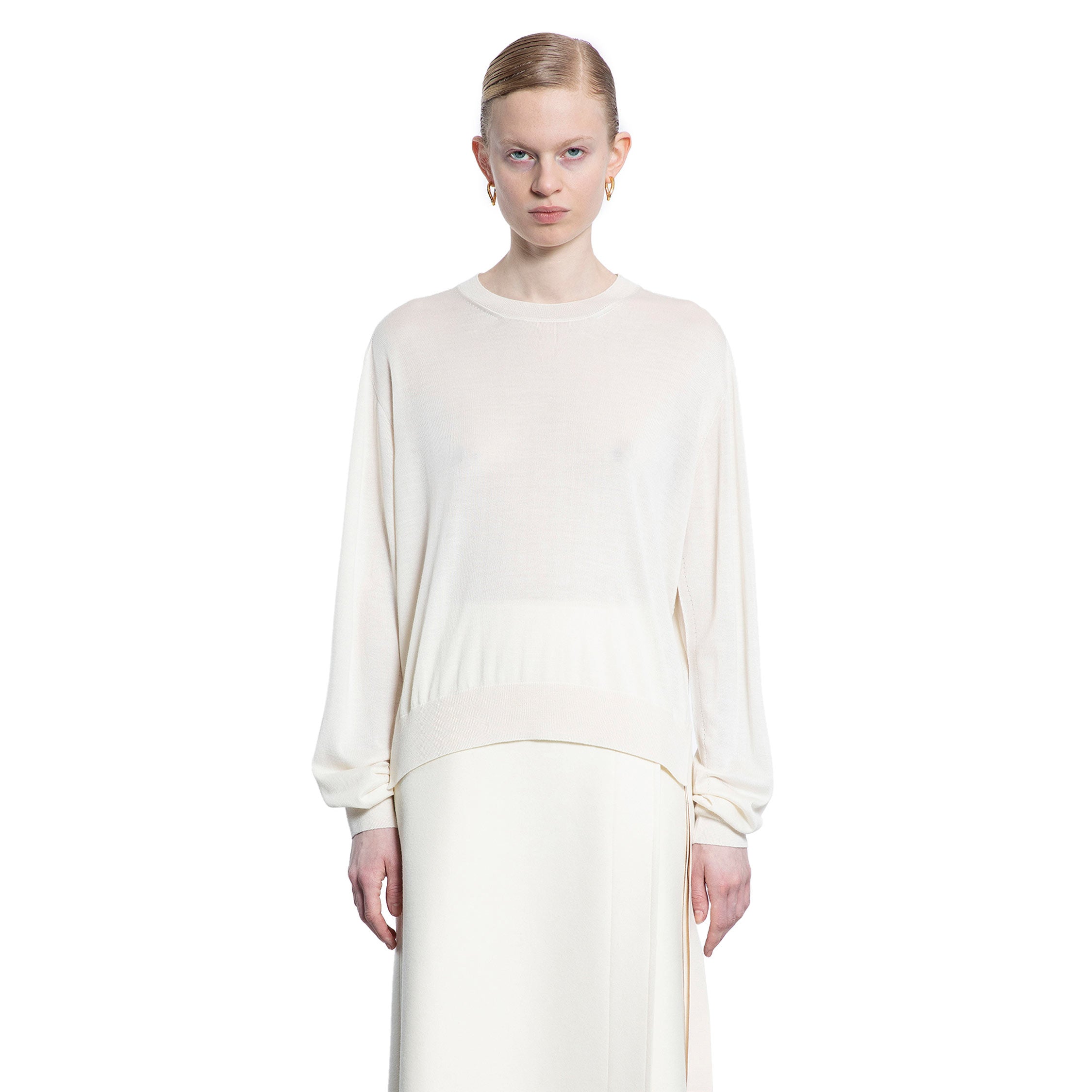 JIL SANDER WOMAN OFF-WHITE KNITWEAR