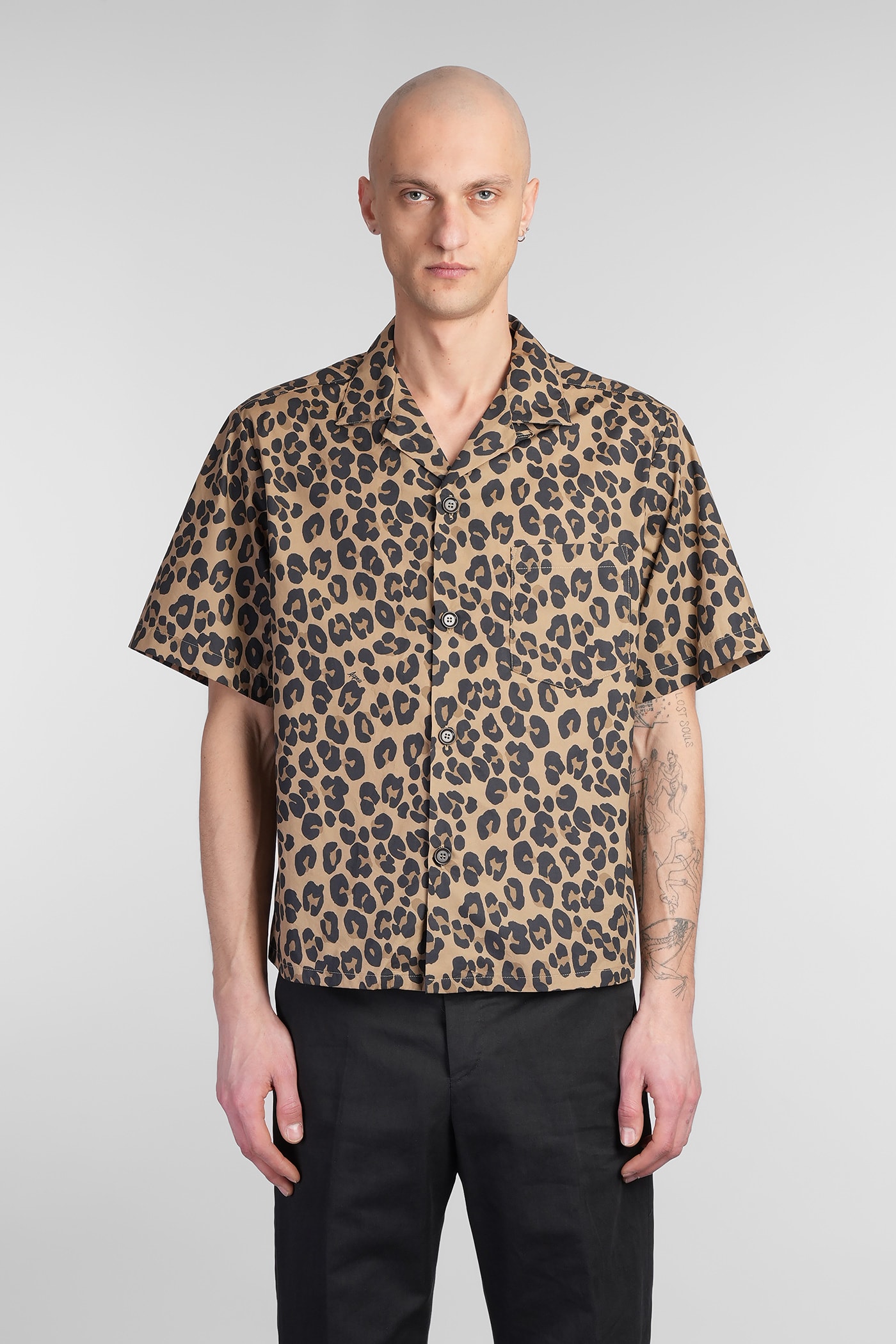 Aspesi Jarvis Shirt In Animalier Cotton
