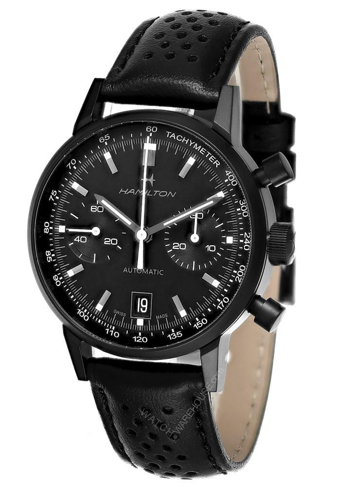 HAMILTON American Classic Intra-Matic Automatic Chronograph 40MM Leather Men's Watch H38446730