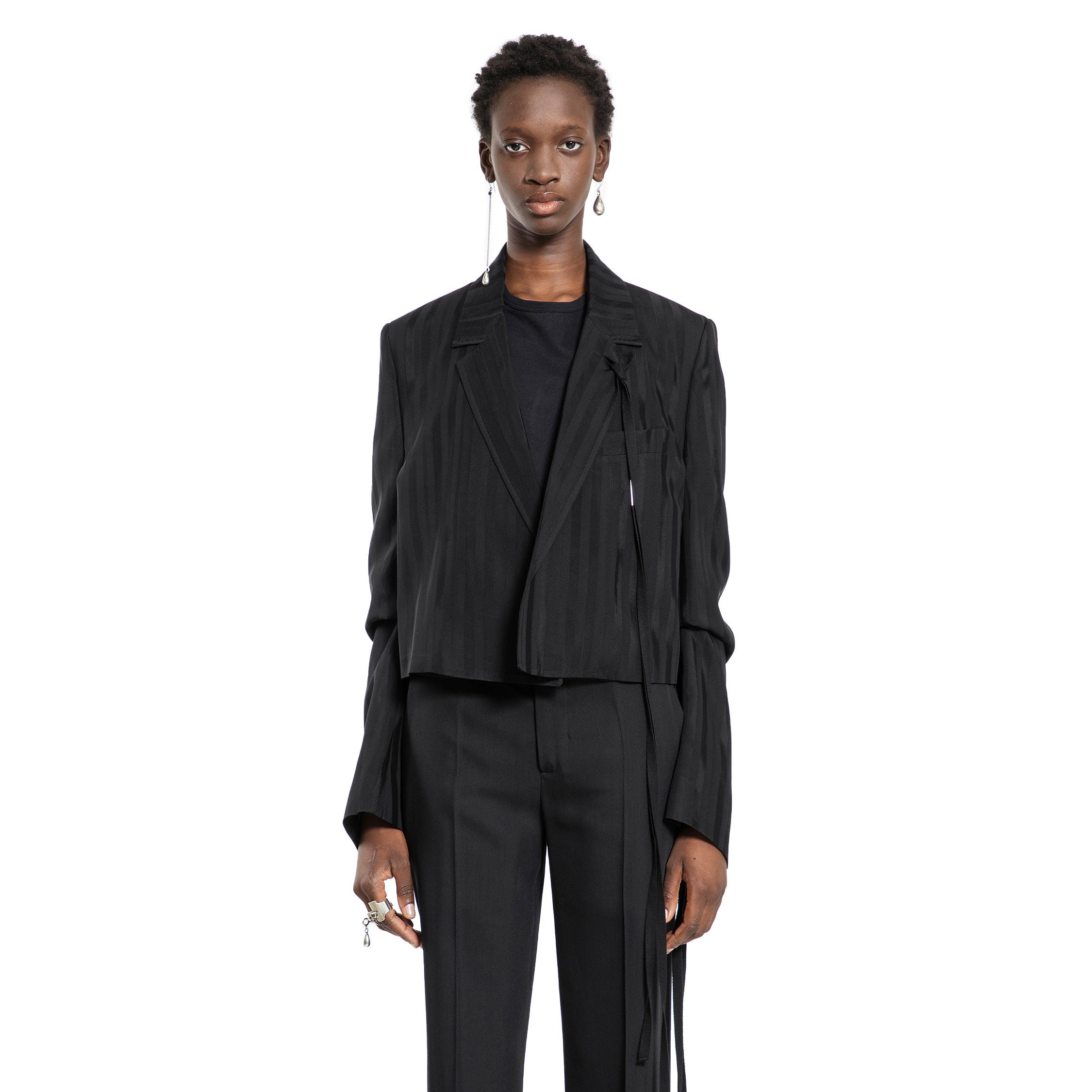ANN DEMEULEMEESTER WOMAN BLACK BLAZERS