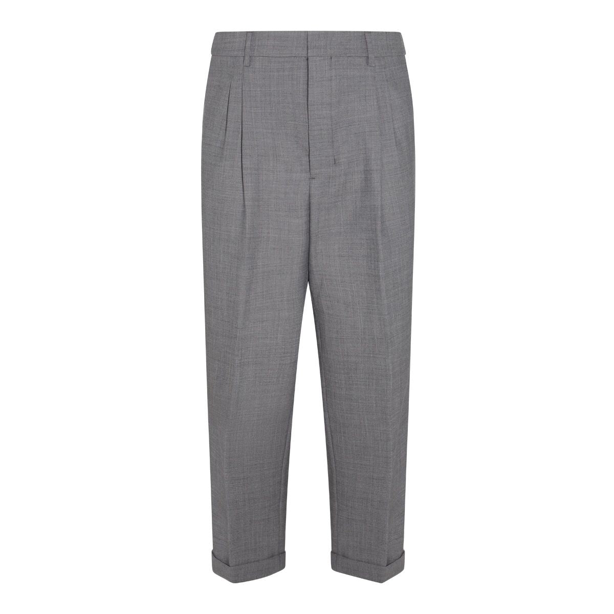 AMI Paris Grey Wool Blend Pants