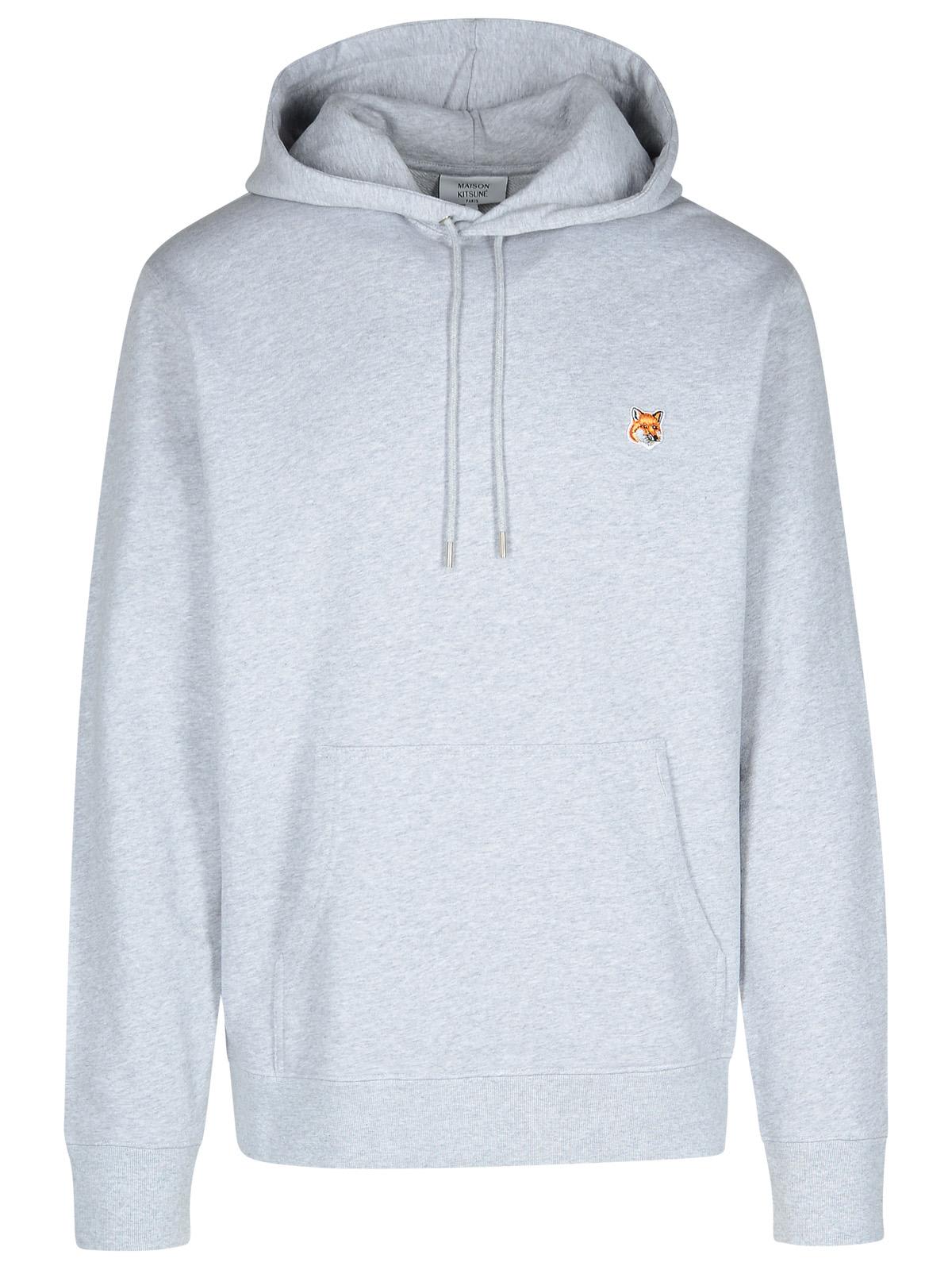 Maison Kitsuné fox Head Grey Cotton Sweatshirt