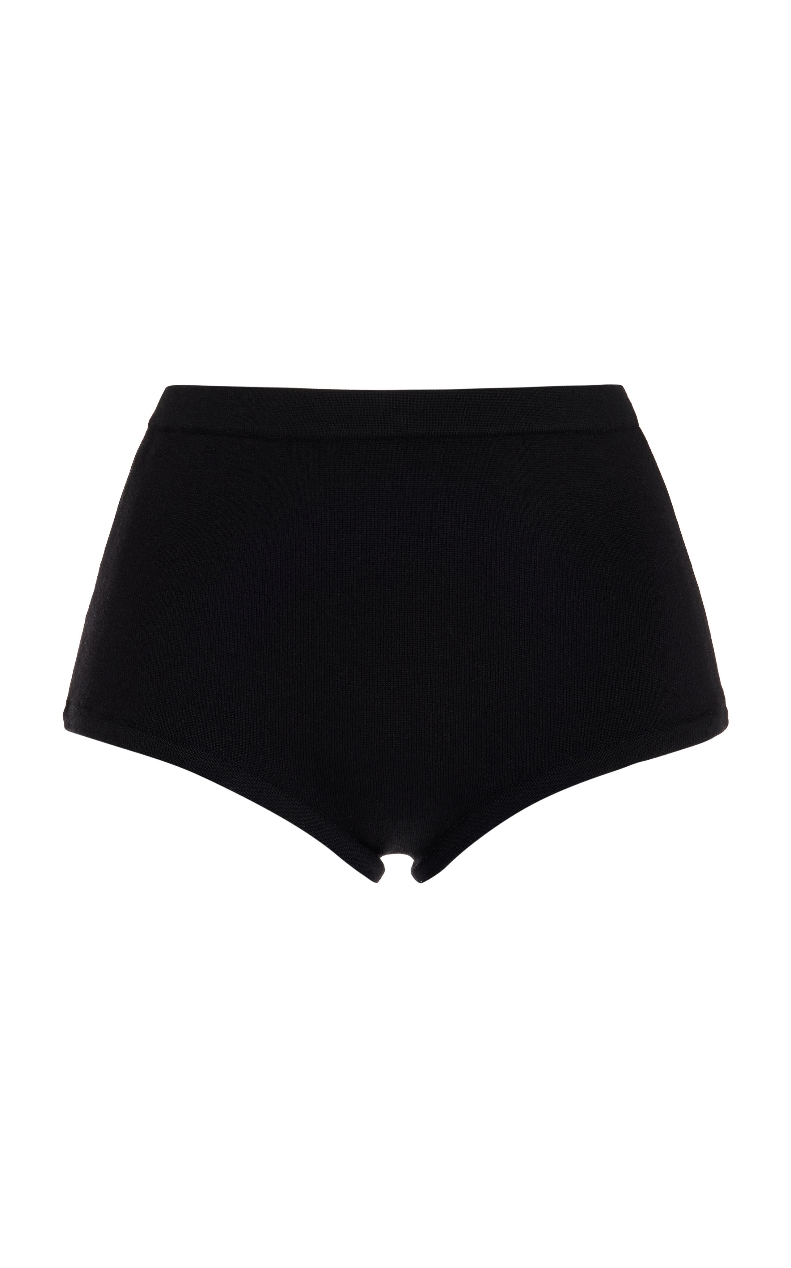 Aris Knit Short黑色美利奴羊毛