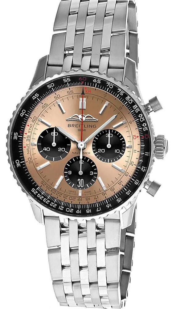 BREITLING Navitimer B01 Automatic 43MM Copper Dial Men's Watch AB0138241K1A1