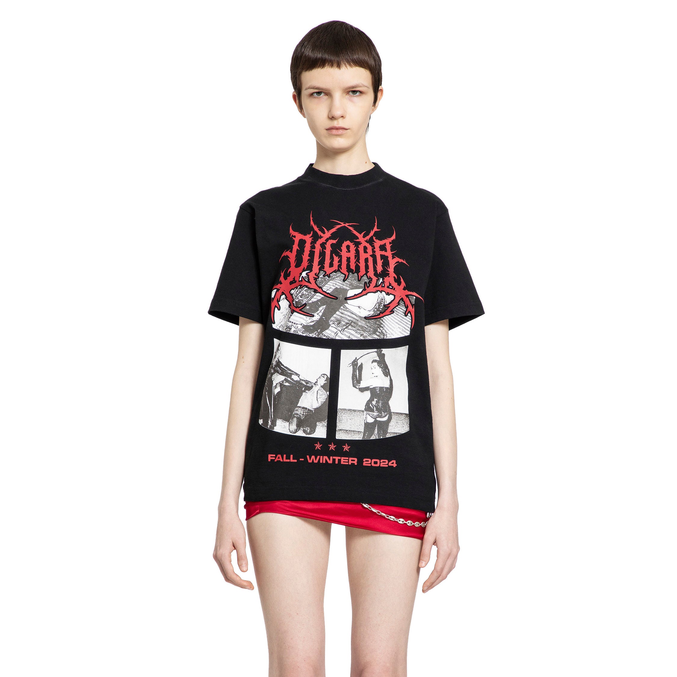 DILARA FINDIKOGLU WOMAN BLACK T-SHIRTS & TANK TOPS