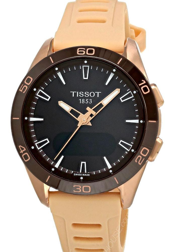 TISSOT T-Touch Connect Sport Quartz 43.75MM Rose Gold Silicone Men's Watch T153.420.47.051.05 / T1534204705105