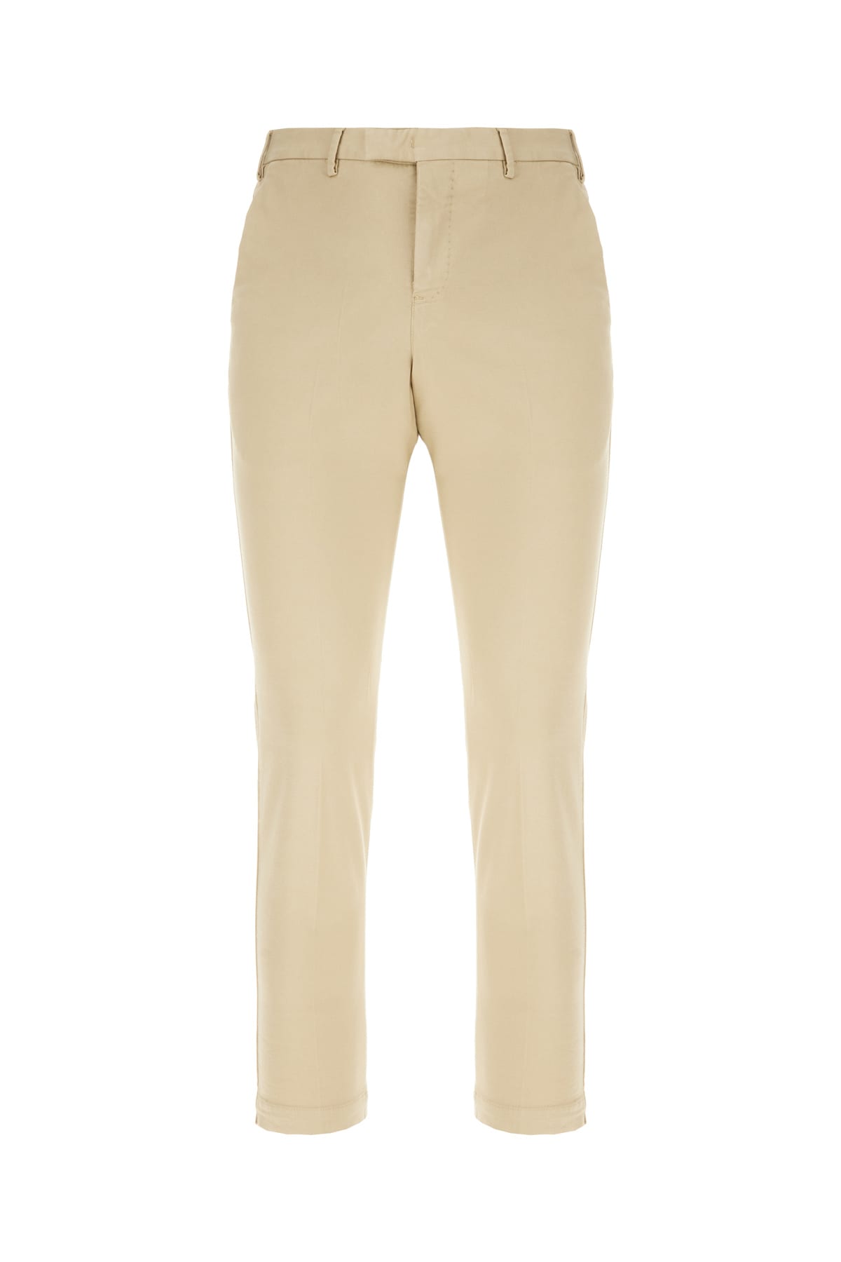 PT Torino Beige Stretch Cotton Blend Pants
