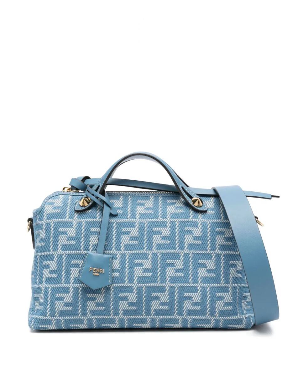 Fendi 牛仔效果FF提花By The Way柔软中号包