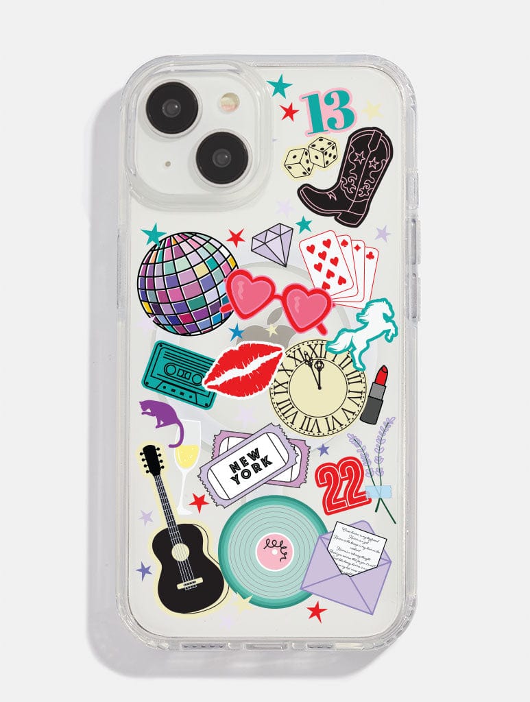 Taylor Sticker Mag Safe i Phone Case, i Phone 14 Plus Case