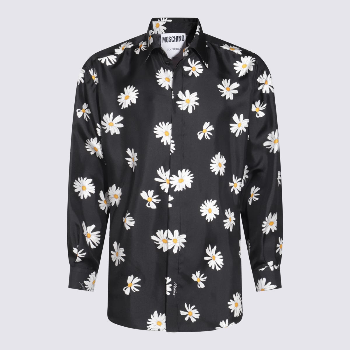 Moschino 黑色丝绸衬衫