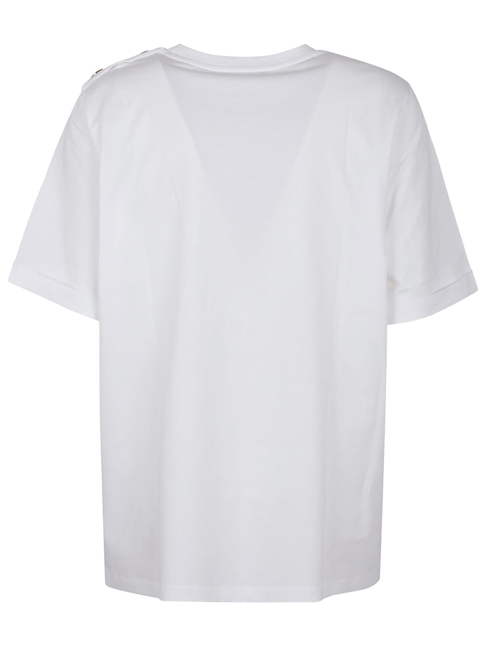 Balmain 3 Btn Lipstick Print T-shirt