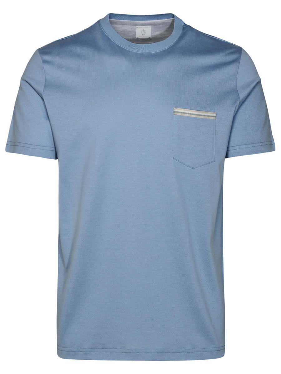 Eleventy Light Blue Cotton T-Shirt