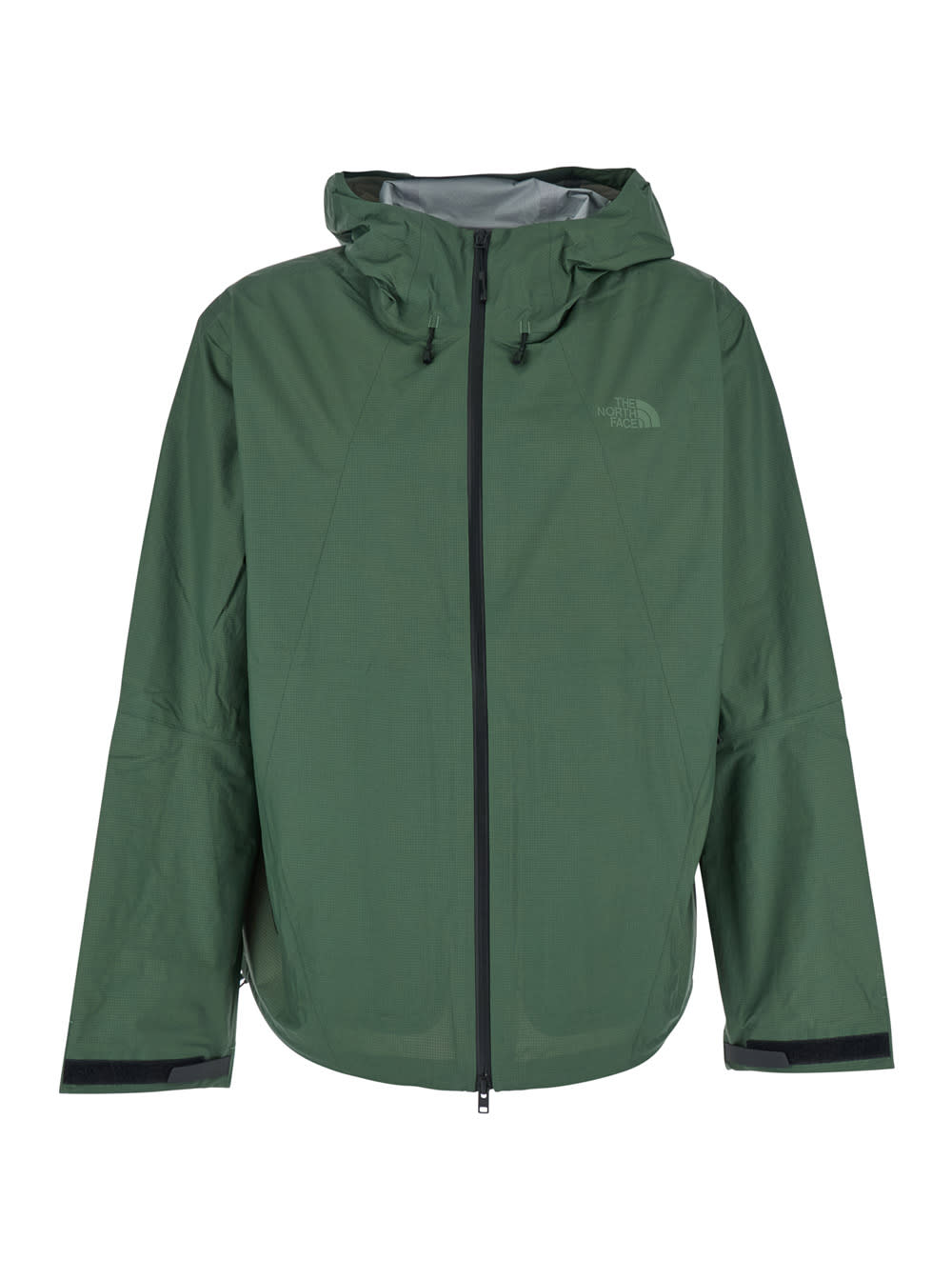 The North Face Green Jacket With Logo Printed On The Front In Tech Fabric Man