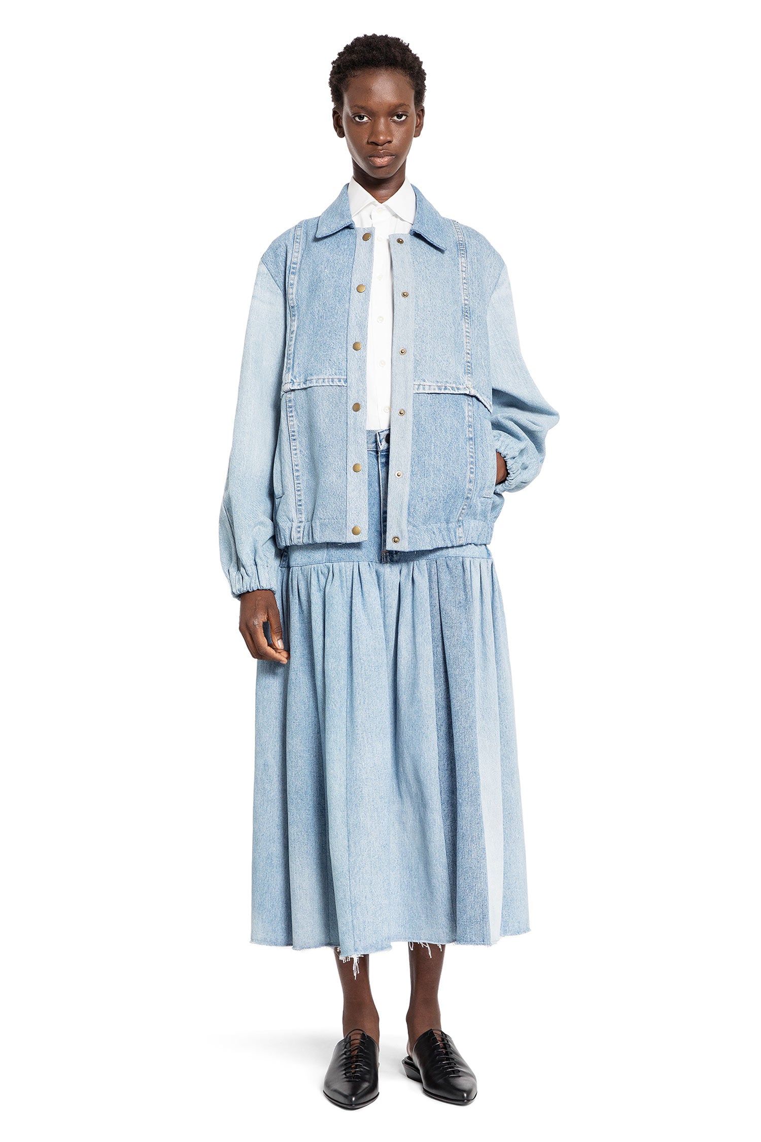 E. L.V. DENIM WOMAN BLUE SKIRTS
