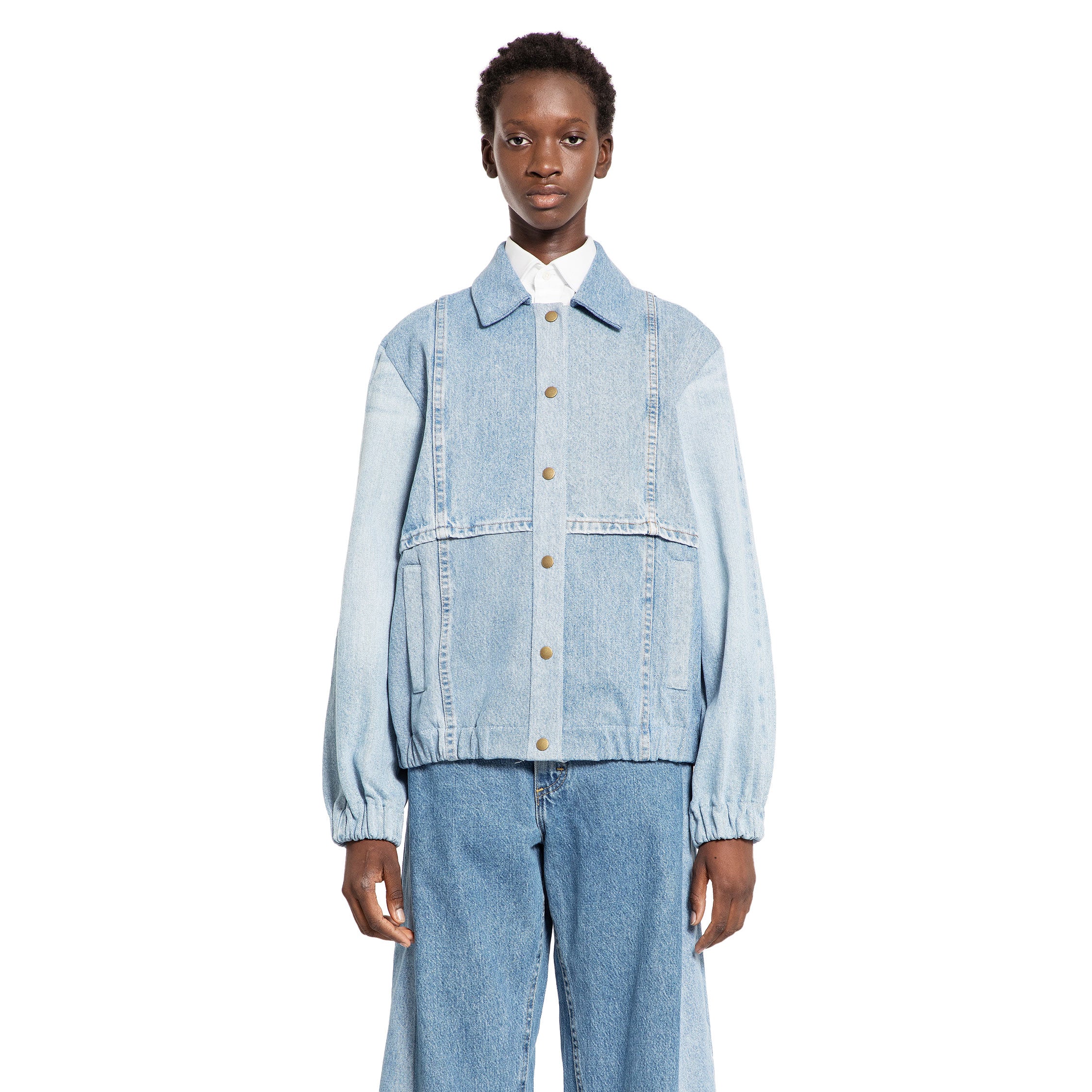 E. L.V. DENIM WOMAN BLUE JACKETS