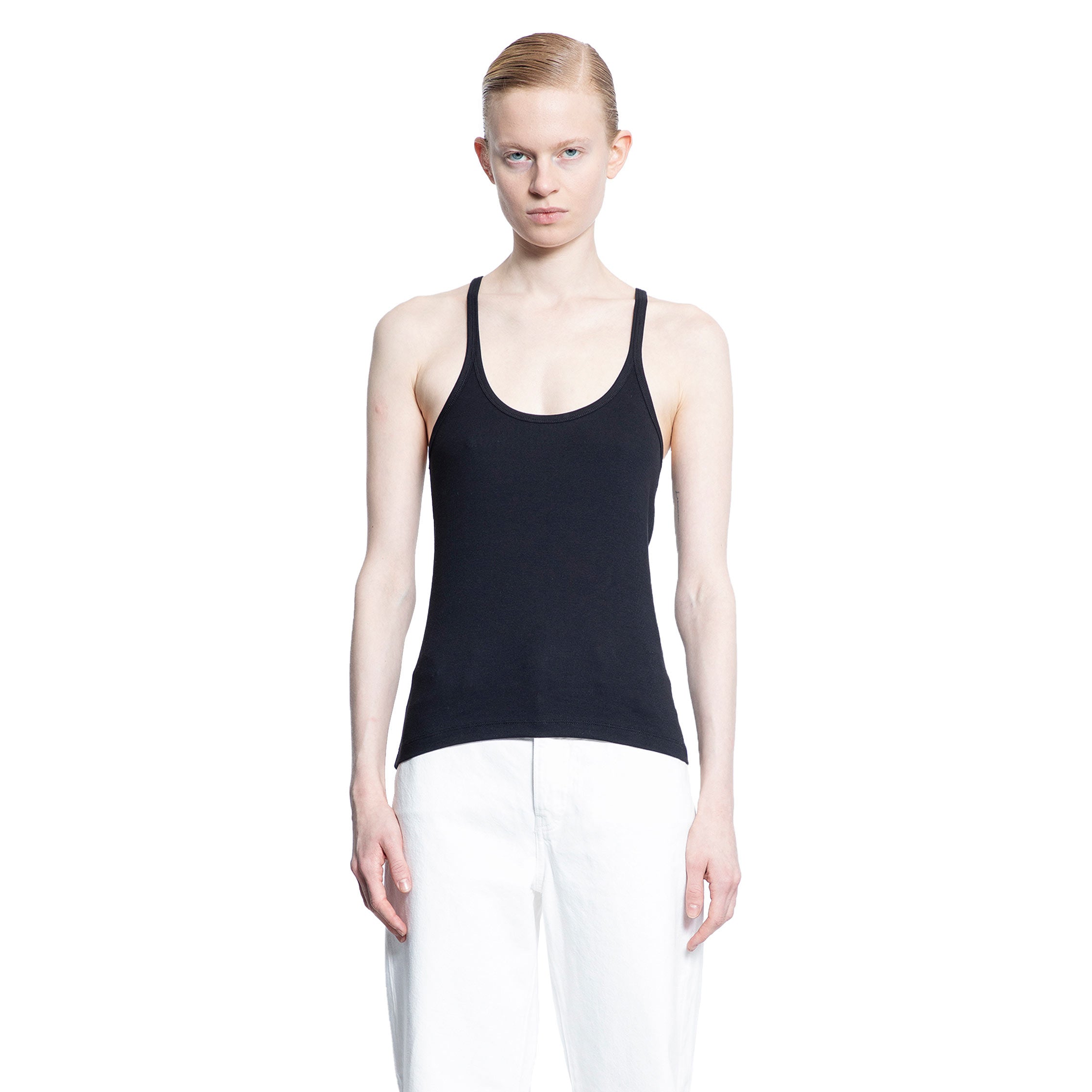 TOTEME WOMAN BLACK T-SHIRTS & TANK TOPS