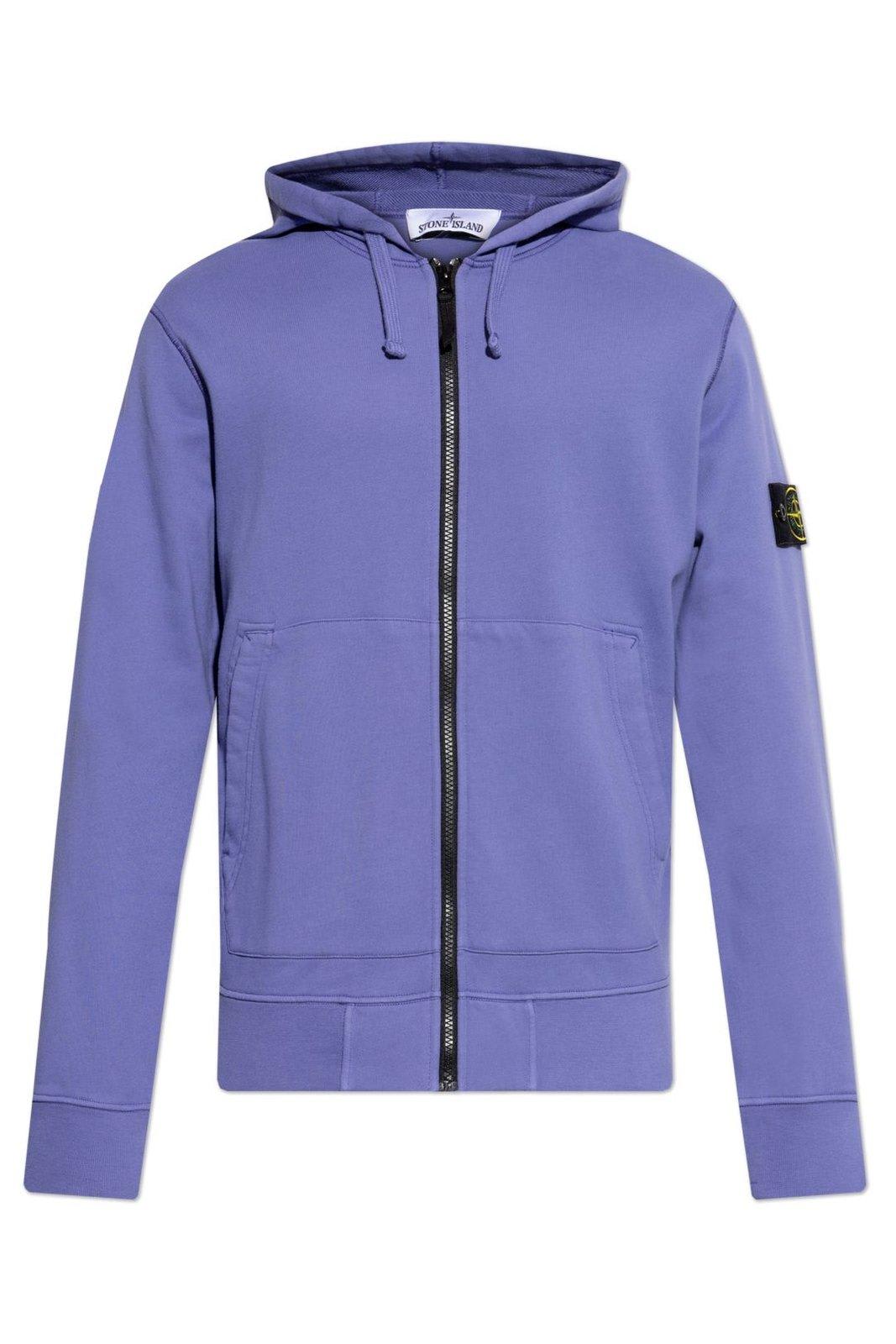 Stone Island Compass Patch Zip-up Hoodie
