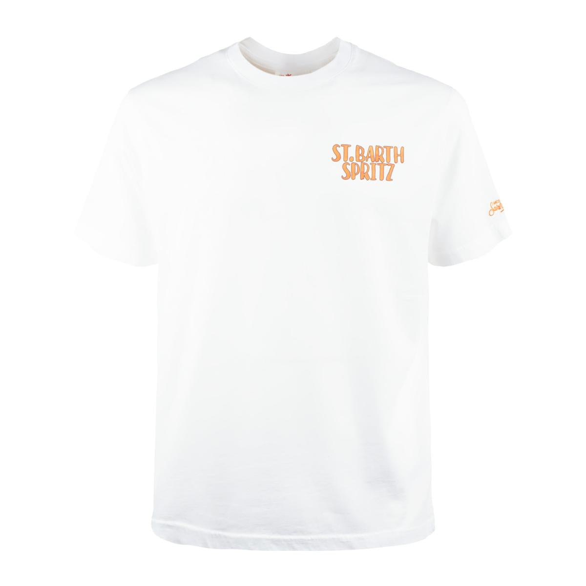 MC2 Saint Barth Organic Cotton T-Shirt With Aperol Spritz Drink Aperol Special Edition Print.