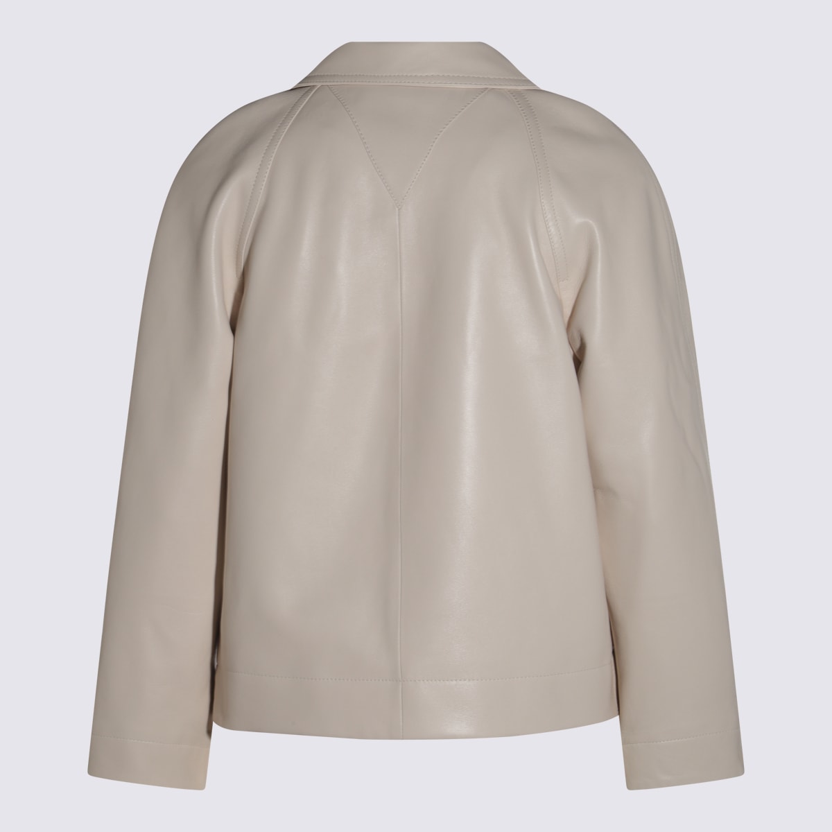 Bottega Veneta 白色皮夹克