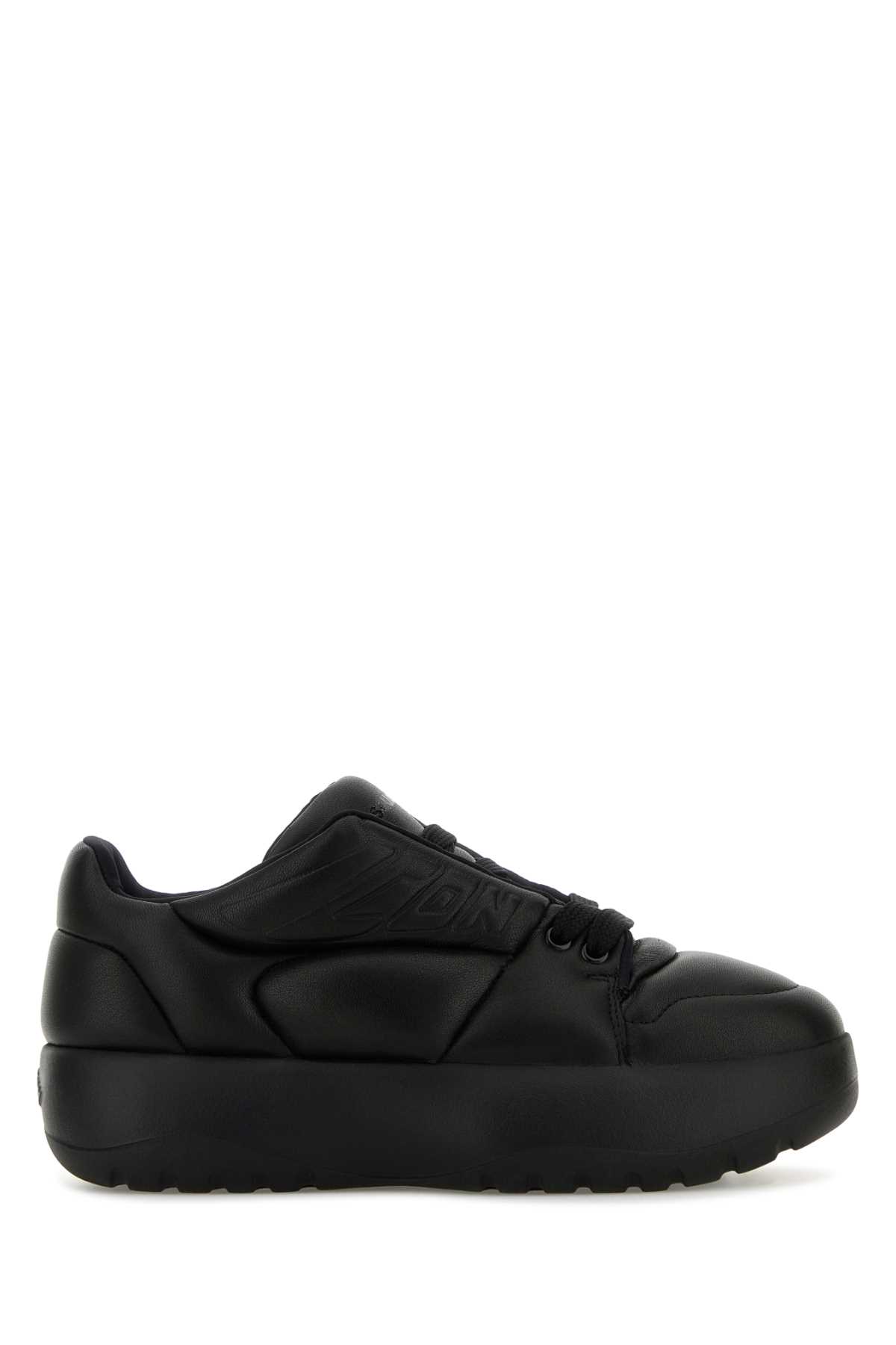 Dsquared2黑色皮革蓬松运动鞋