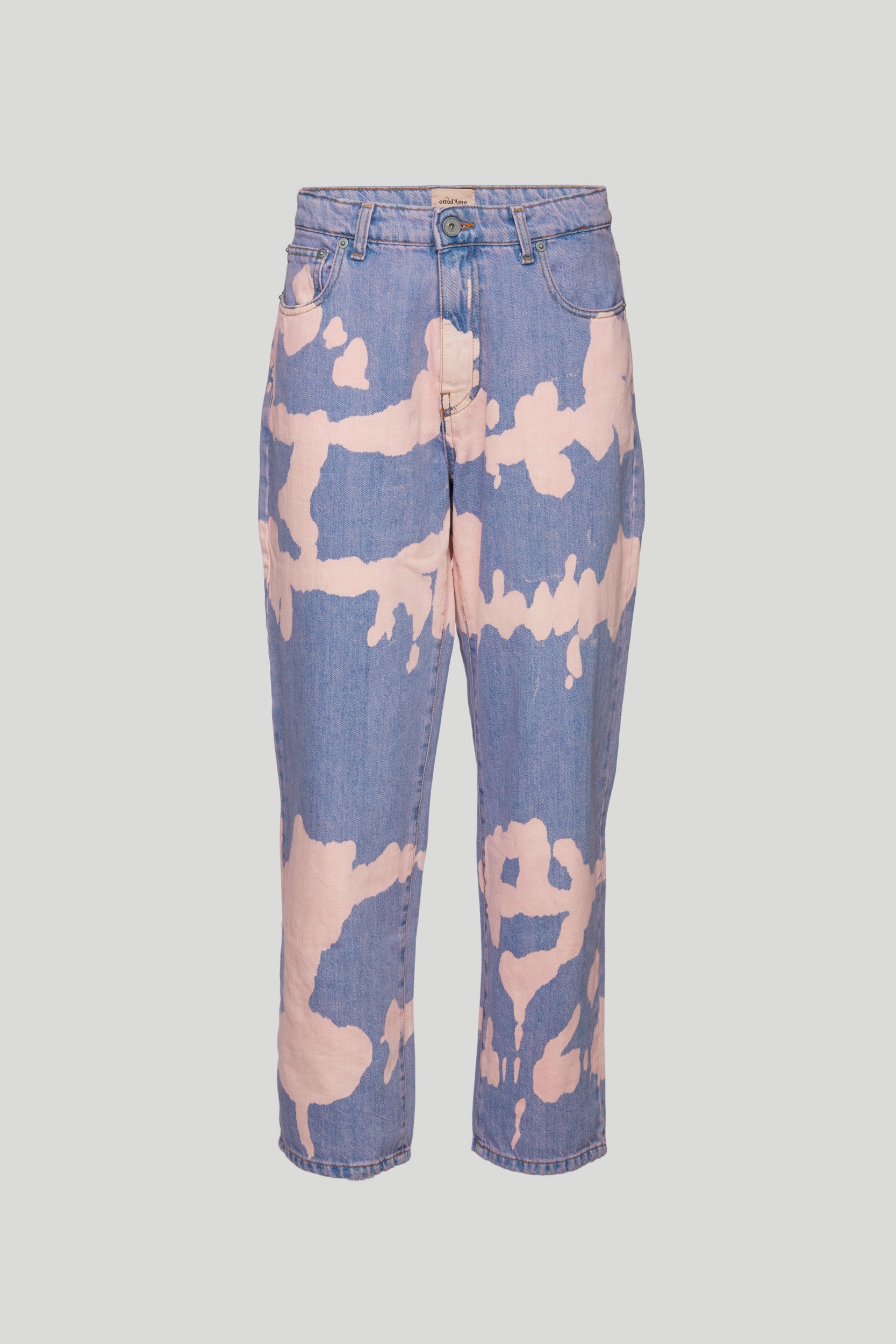 OTTok ' AME牛仔裤Gamba Dritta Tie-Dye